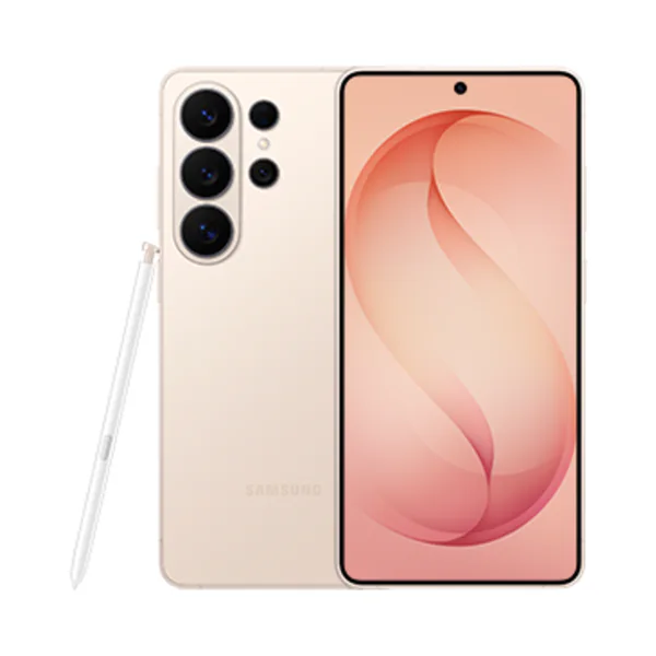 Celular Samsung Galaxy dourado com a caneta S Pen